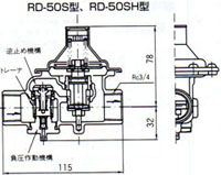 RD-50减压阀尺寸图