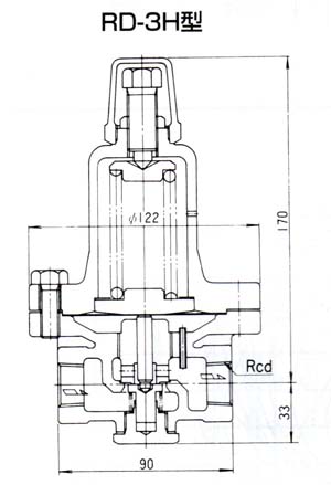 RD-3HA减压阀尺寸图