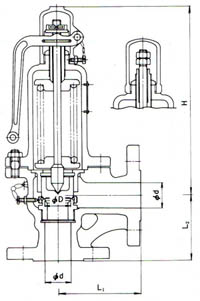 SL-11安全阀尺寸图