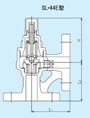 SL-44E安全阀尺寸图