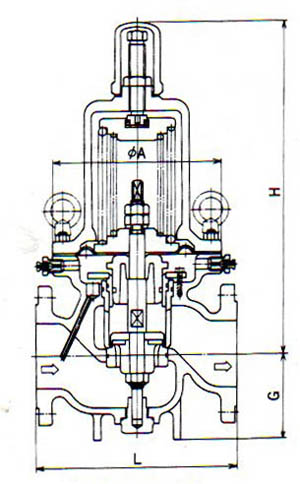 MD-14C一次压力调整阀尺寸图