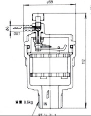 AF-6排气阀尺寸图