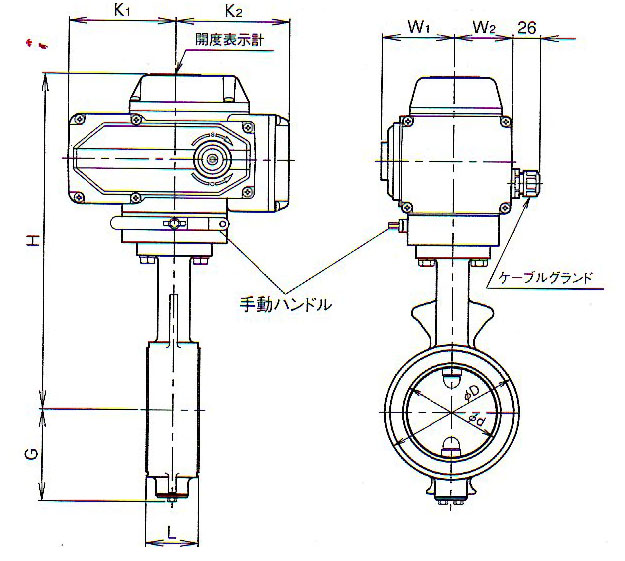 MR-4电动紧急切断阀尺寸图