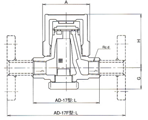 AD-17F疏水阀尺寸图