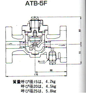 ATB-5F疏水阀尺寸图