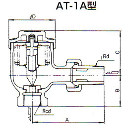 AT-1A疏水阀尺寸图