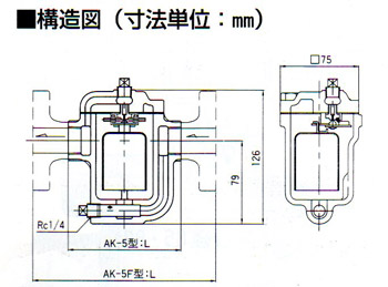 AK-5F疏水阀尺寸图