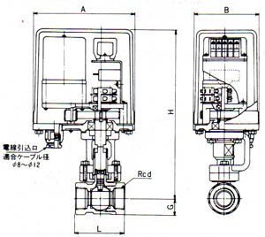 BM-7S-F一体式电动阀尺寸图