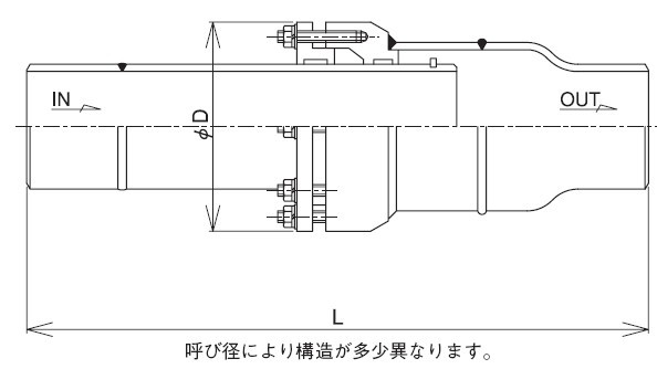 JS-8HW伸缩管尺寸图
